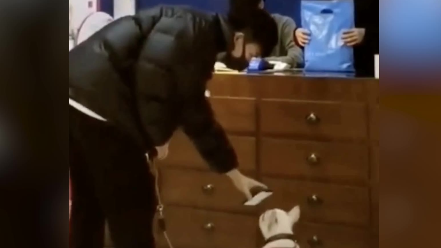 震惊!一男子付款时竟用狗脸?